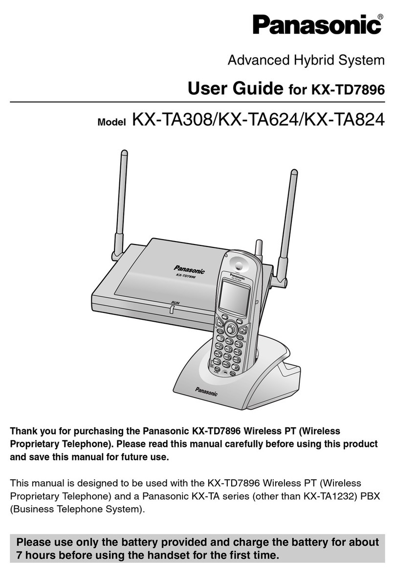 Panasonic KX-TD7896 - Wireless Digital Phone User manual