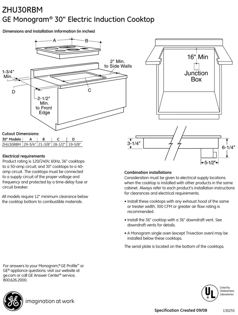 GE Monogram ZHU30RBM Manual