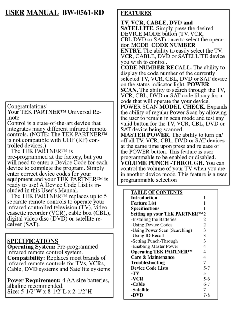 Tek Partner BW-0561-RD user manual