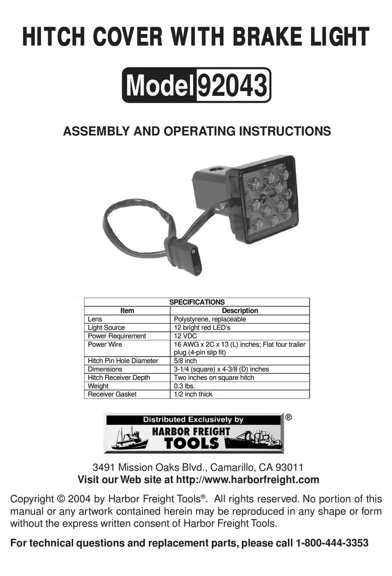 Harbor Freight Tools 92043 Assembly and operating instructions