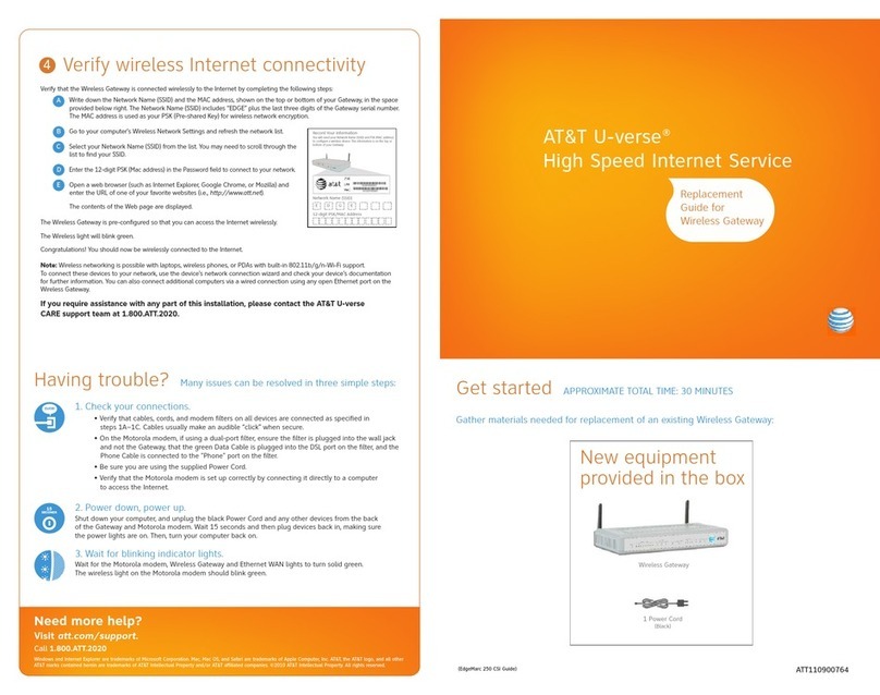 Edgewater Networks ATT110900764 Parts list manual Edgewater Networks ATT110900764 Parts list manual
