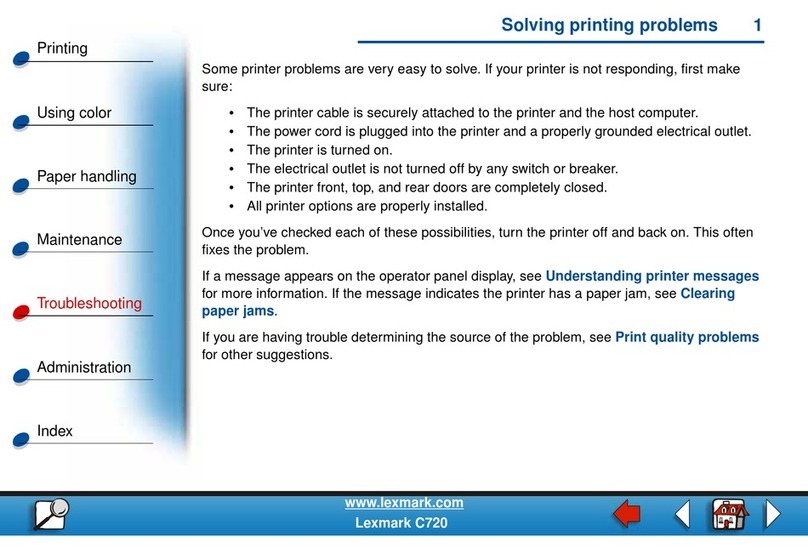 Lexmark C720 SERIES User manual Lexmark C720 SERIES User manual