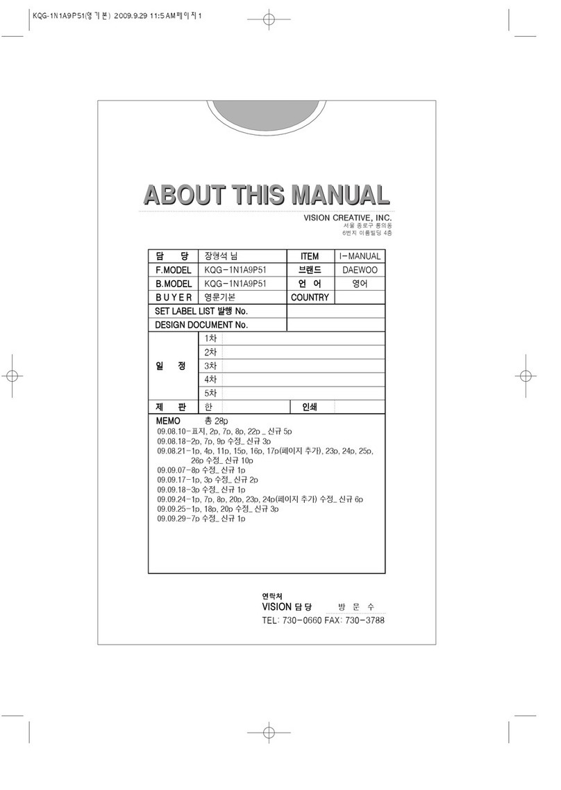 Daewoo KQG-1N1A9P51 owner's manual