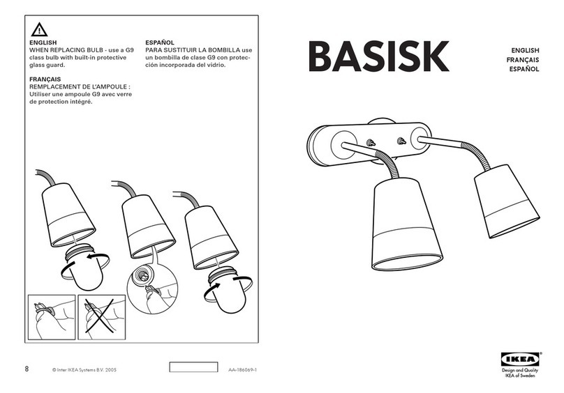 IKEA BASISK WALL LAMP DOUBLE User manual