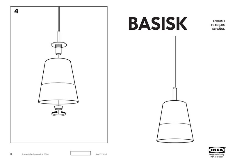 IKEA BASISK PENDENT LAMP 8" User manual