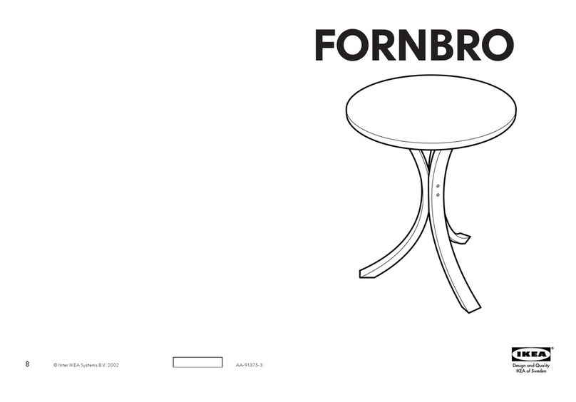 IKEA FORNBRO PEDESTAL TABLE 18" instructions