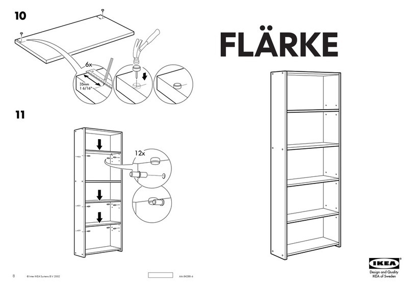 IKEA FLÄRKE BOOKCASE 23X67" instructions