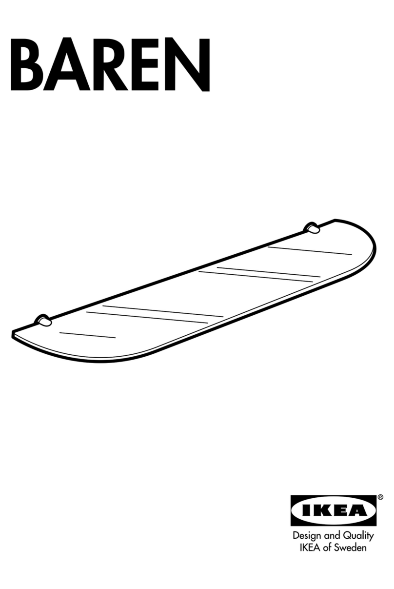 IKEA BAREN GLASS SHELF instructions