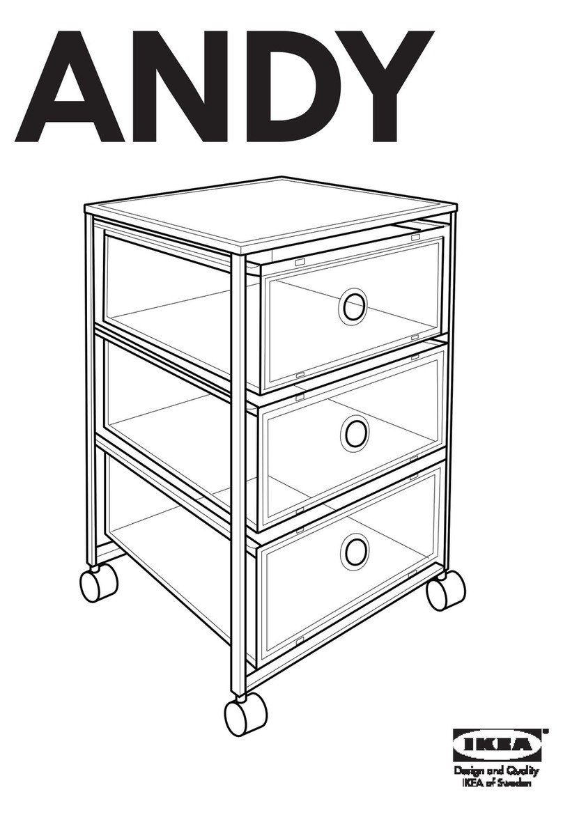 IKEA ANDY DRAWER UNIT W/CASTERS 15X23" instructions