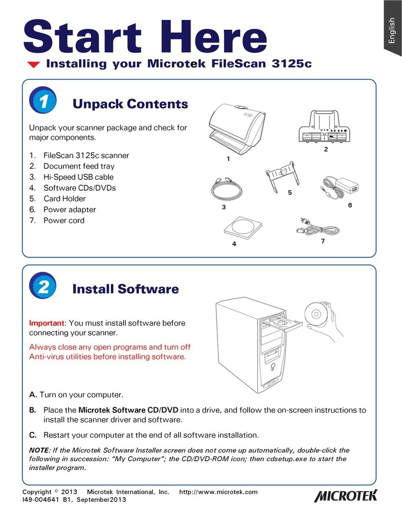 Microtek FileScan 3125c Instruction Manual