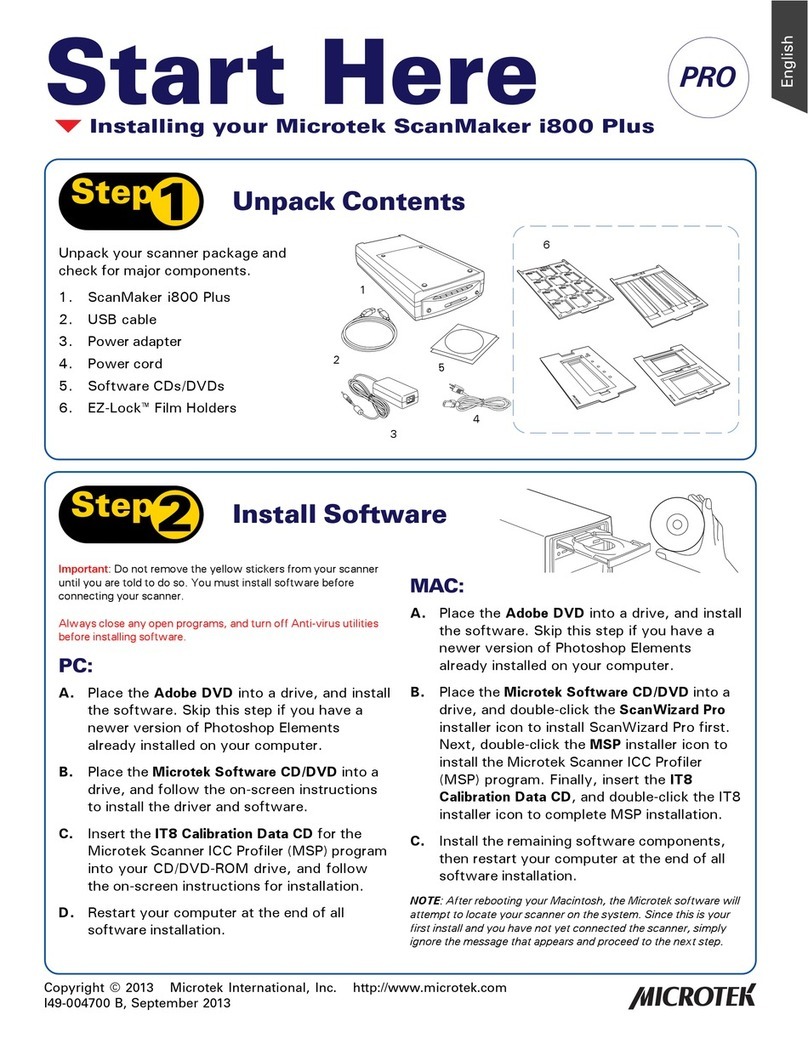Microtek ScanMaker i800 Plus Instruction Manual