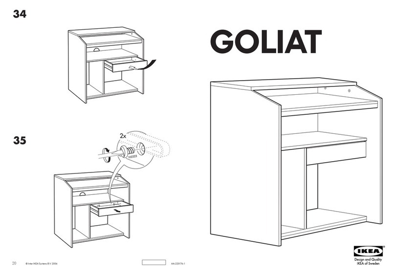IKEA GOLIAT COMPUTER DESK 31X20" instructions