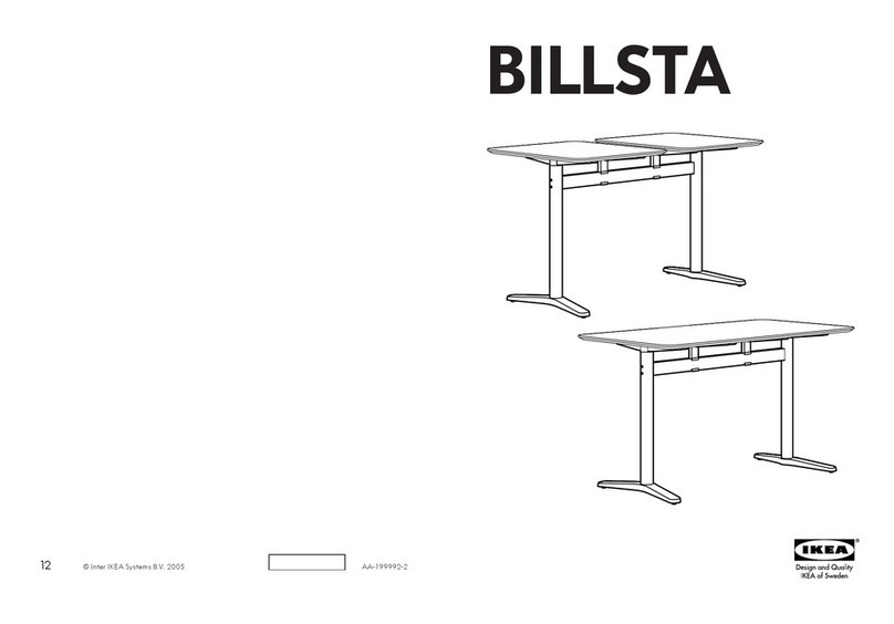 IKEA BILLSTA RECTANGLE UNDERFRAME 28 3/8" instructions IKEA BILLSTA RECTANGLE UNDERFRAME 28 3/8" instructions