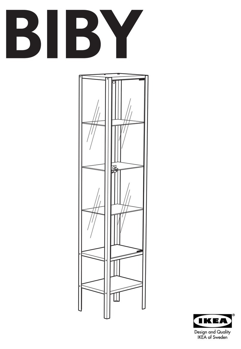 IKEA BIBY GLASS-DOOR CABINET 15 3/4X68 7/8" User manual