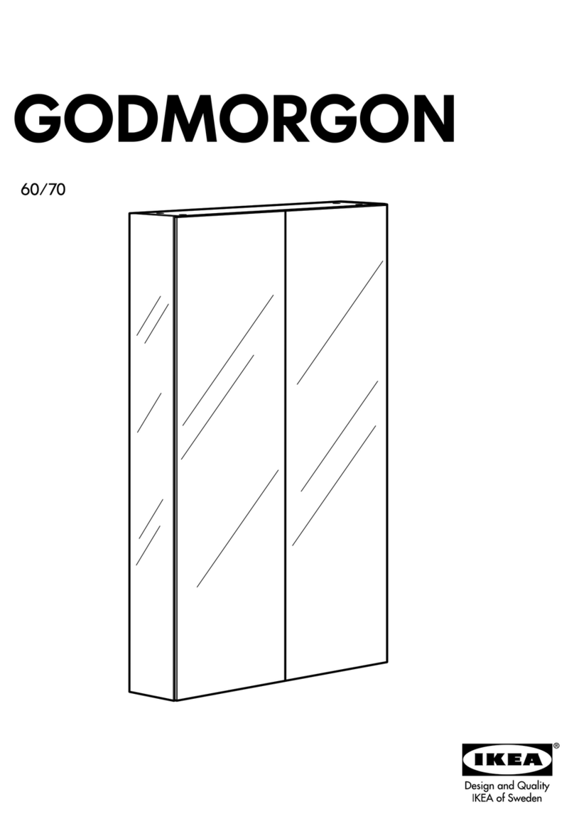 IKEA GODMORGON MIRROR CAB W/2 DRS 23X37" User manual