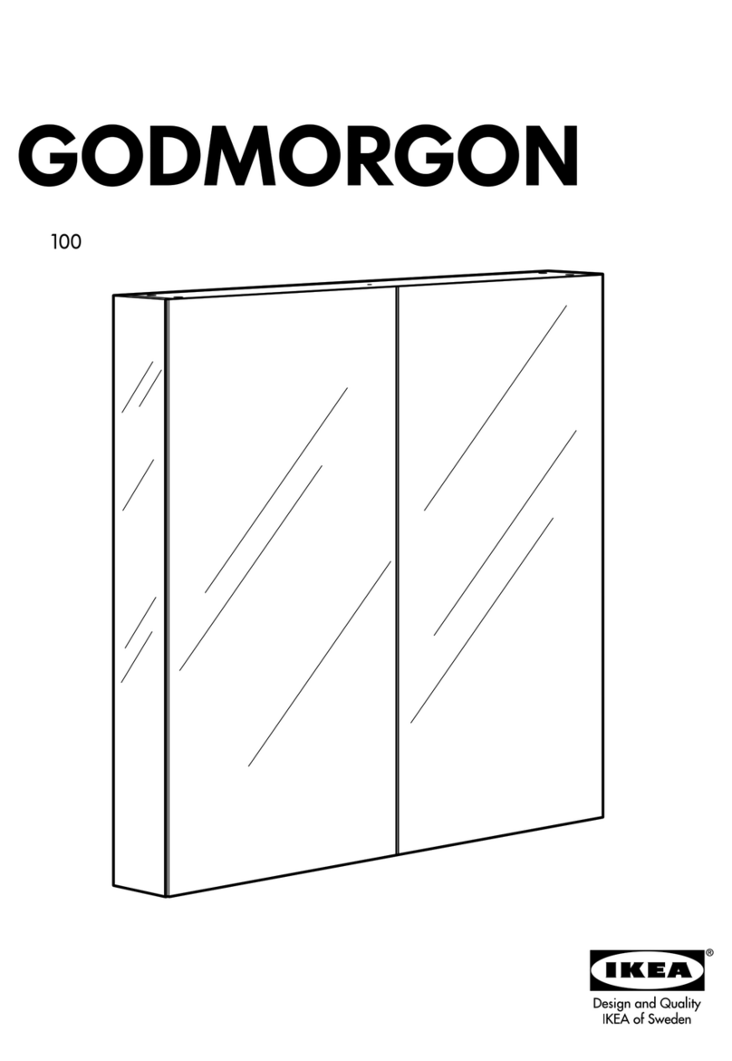 IKEA GODMORGON MIRROR CAB W/2 DRS 39X37" User manual