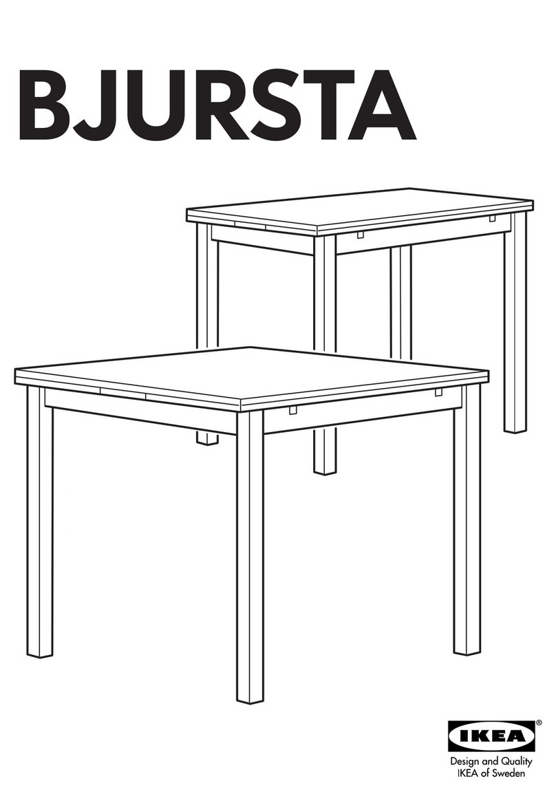 IKEA BJURSTA DINING TABLE 20/28/35" X 35" User manual