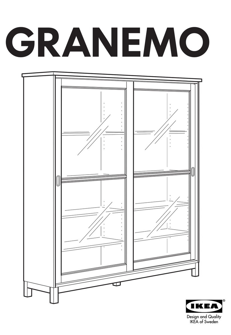 IKEA GRANEMO GLASS-DOOR CABINET 63X68 1/2" User manual