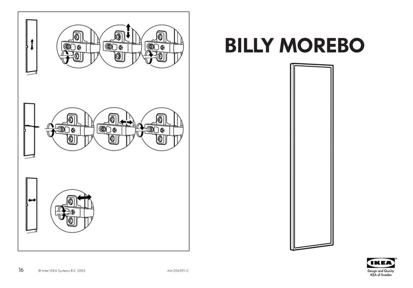 IKEA BILLY MOREBO GLASS DOOR 15 3/4X76" User manual