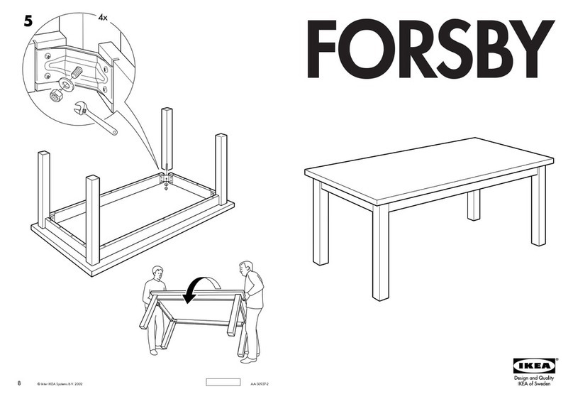 IKEA FORSBY DINING TABLE 70 7/8X39 3/8" User manual