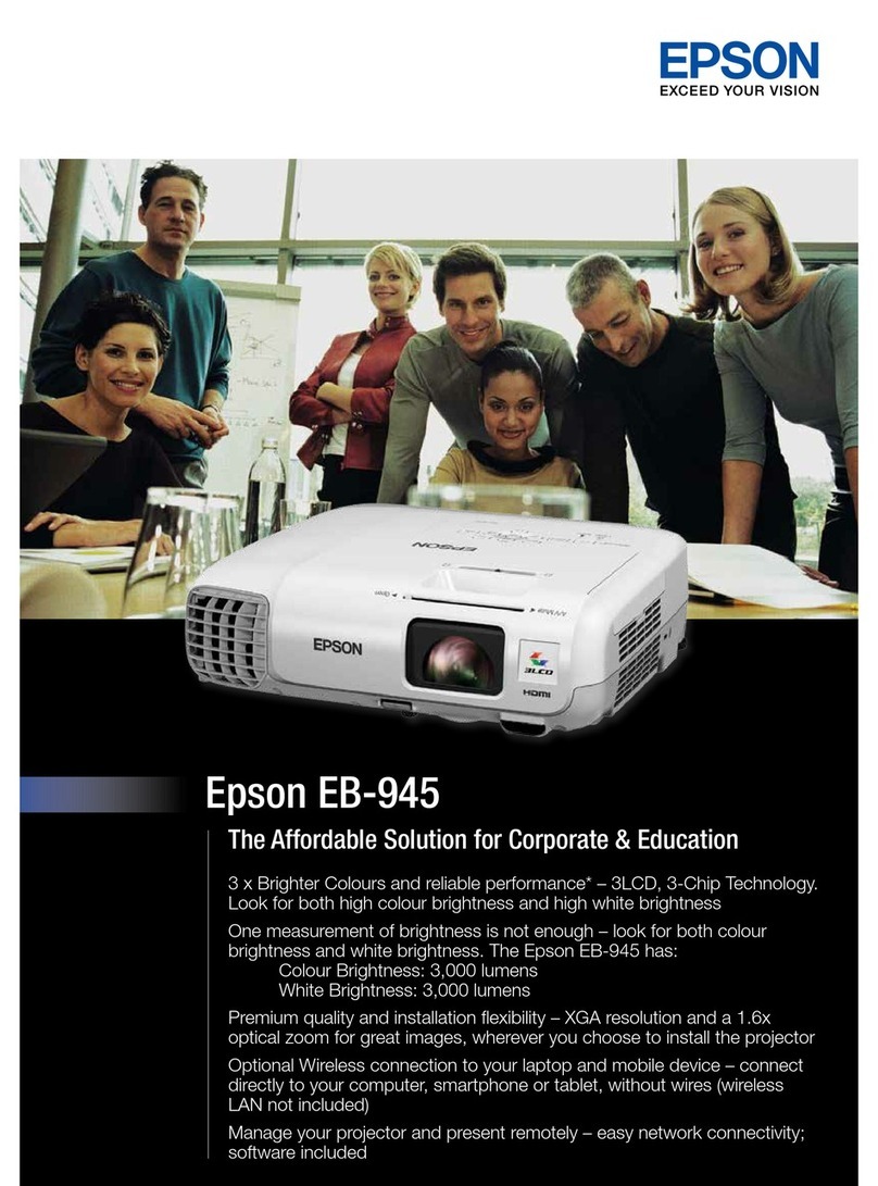 Epson EB-945 Installation instructions