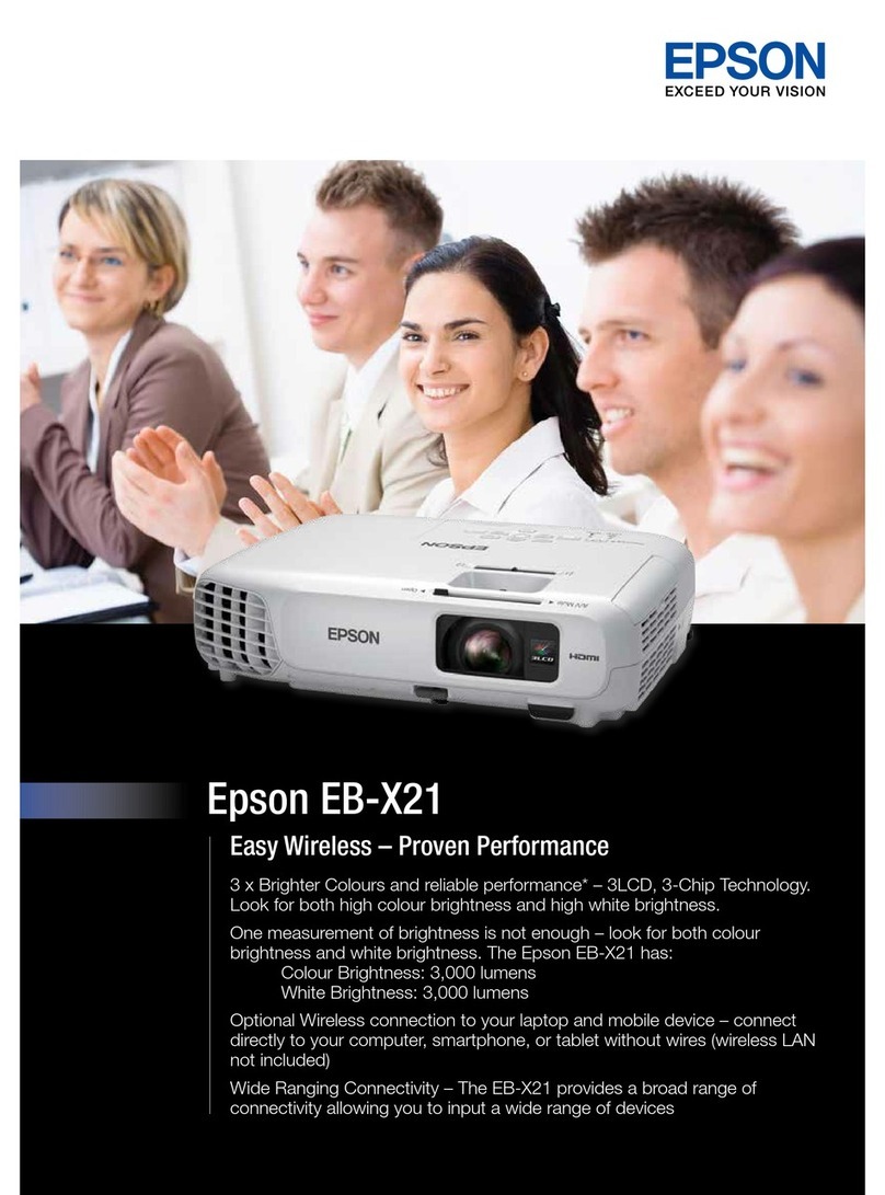 Epson EB-X21 Installation instructions