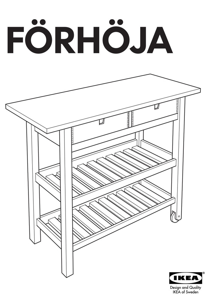 IKEA FORHOJA KITCHEN CART 39 3/8X16 7/8" User manual