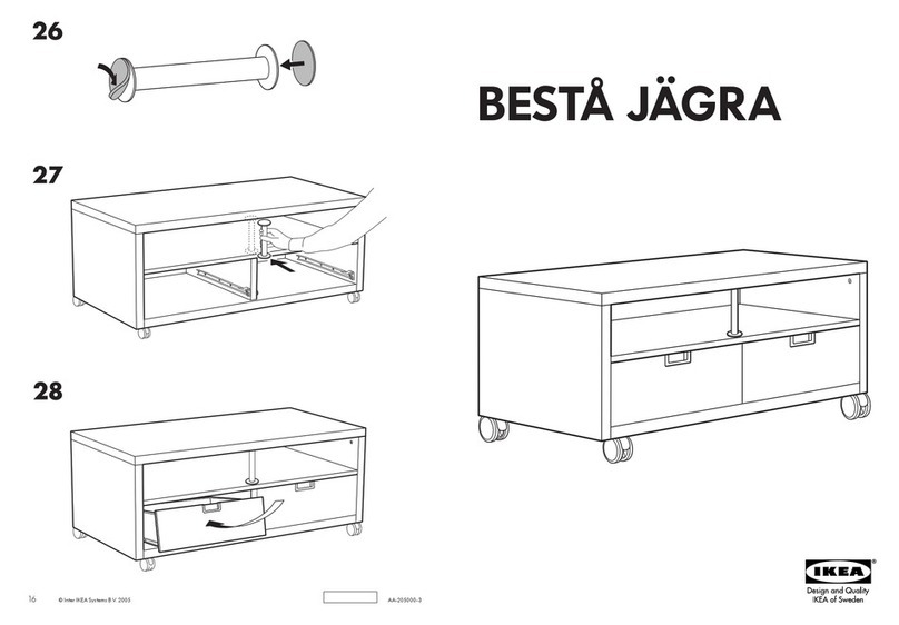 IKEA BESTÅ JÄGRA TV UNIT/CASTERS 47X24 User manual