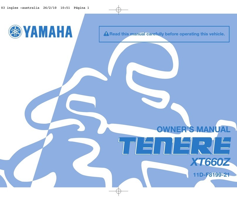 Yamaha TENERE XT660Z User manual