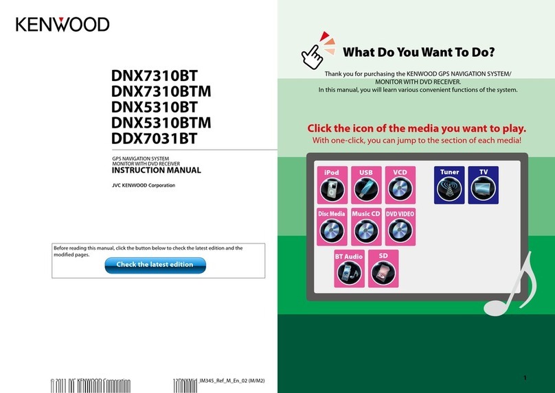 Kenwood DNX7310BT User manual