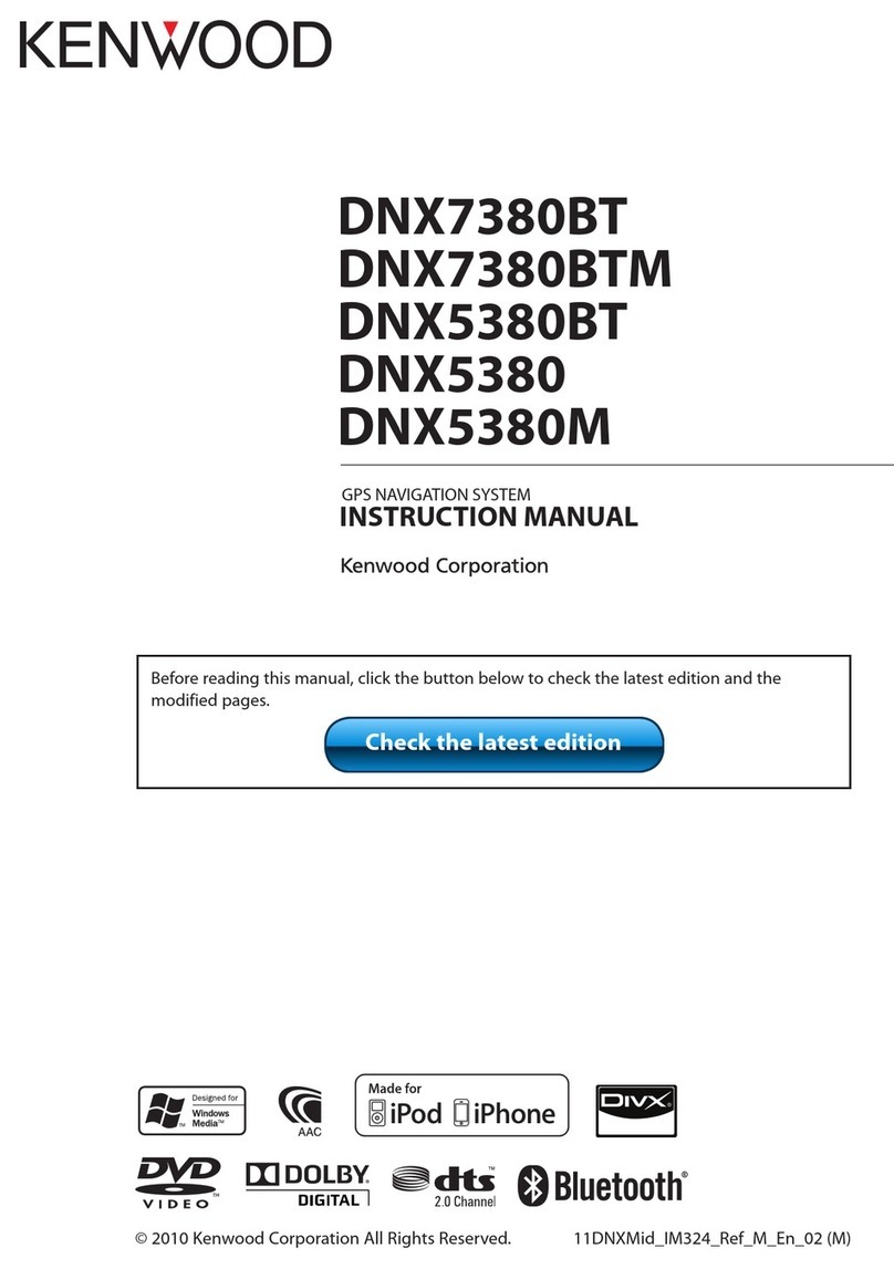 Kenwood DNX7380BT instruction manual
