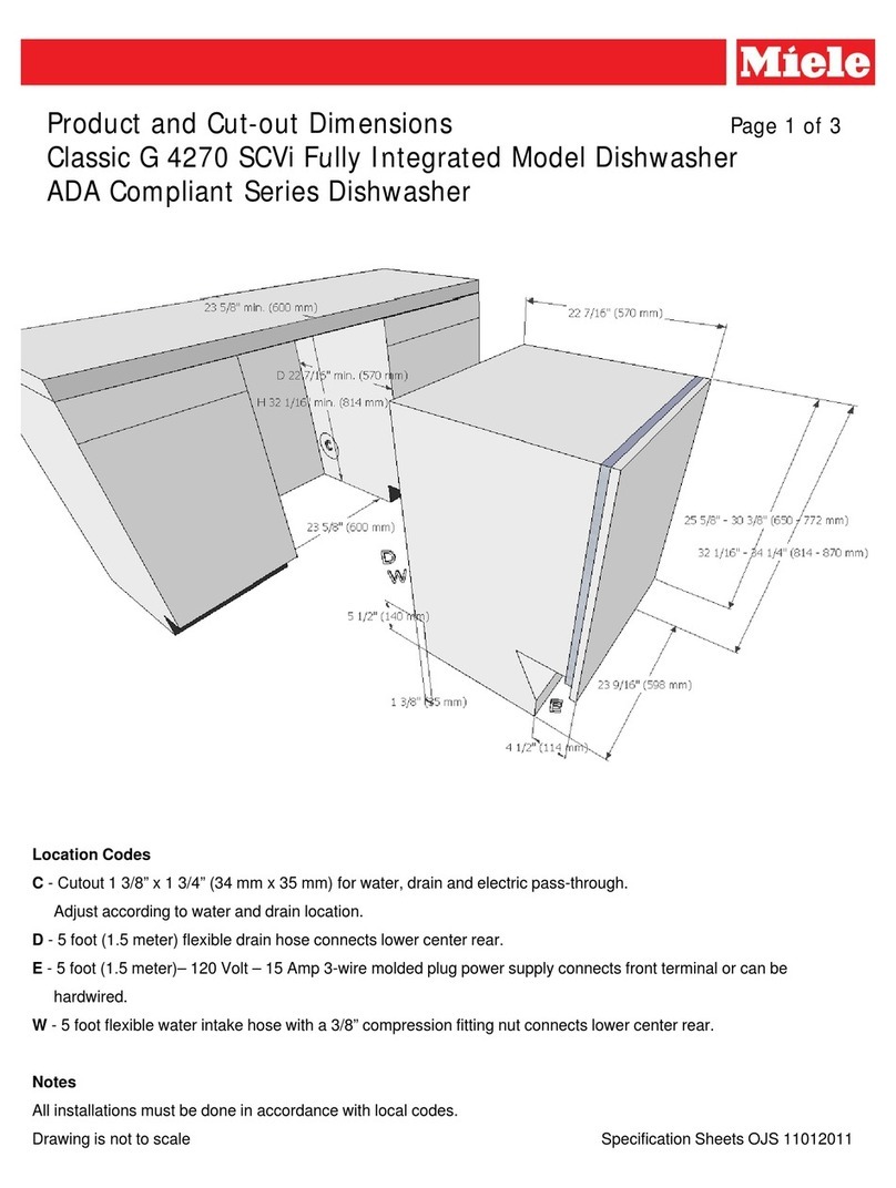 Miele Classic G 4270 SCVi Product dimensions