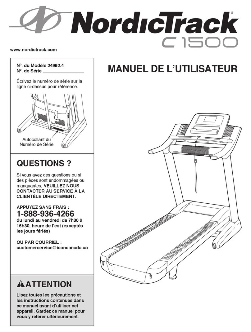 NordicTrack 1500 Treadmill User manual