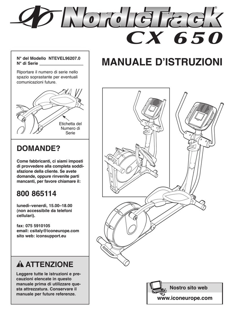 NordicTrack Audiostrider Cx650 Elliptical Manuale d'istruzioni