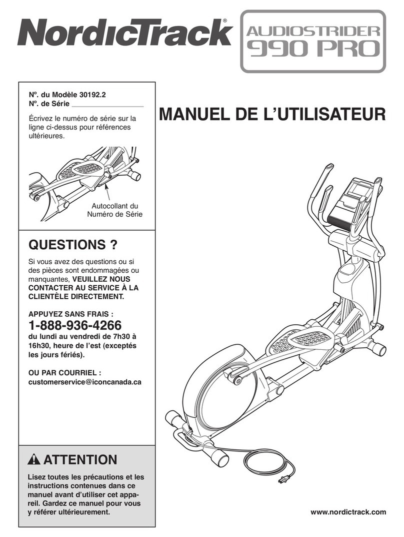 NordicTrack Audiostrider 990 Pro Elliptical User manual NordicTrack Audiostrider 990 Pro Elliptical User manual