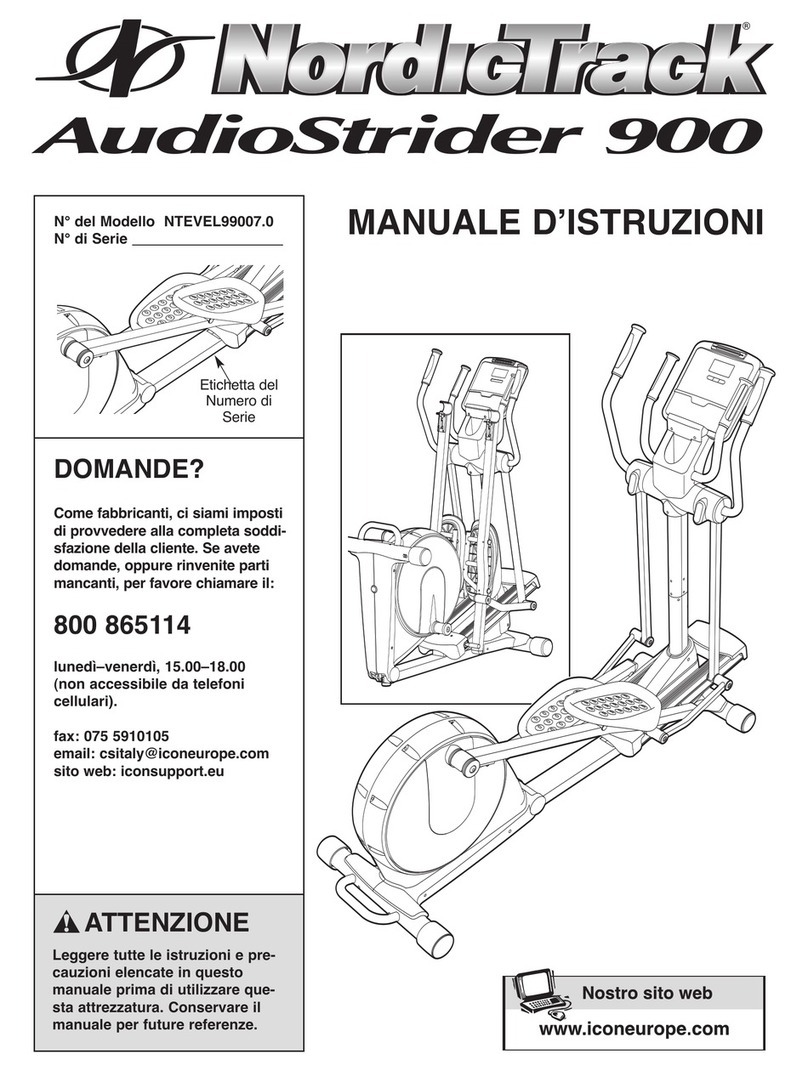 NordicTrack Audiostrider 900 Elliptical Operating and maintenance manual NordicTrack Audiostrider 900 Elliptical Operating and maintenance manual