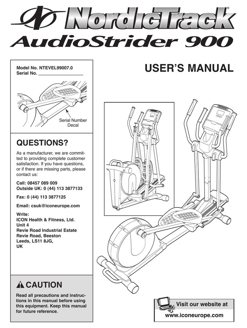 NordicTrack Audiostrider 900 Elliptical user manual NordicTrack Audiostrider 900 Elliptical user manual