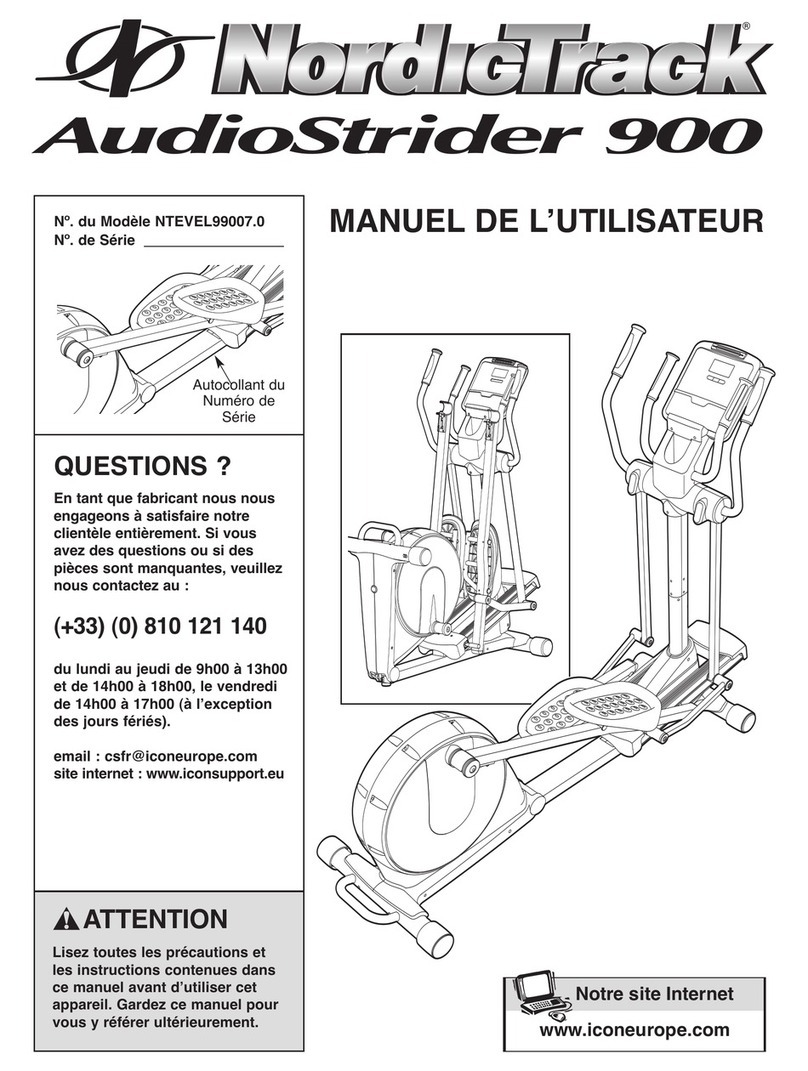NordicTrack Audiostrider 900 Elliptical Manuel de l'utilisateur