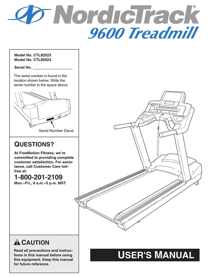 NordicTrack 9600 Spn Dom Treadmill manual NordicTrack 9600 Spn Dom Treadmill manual