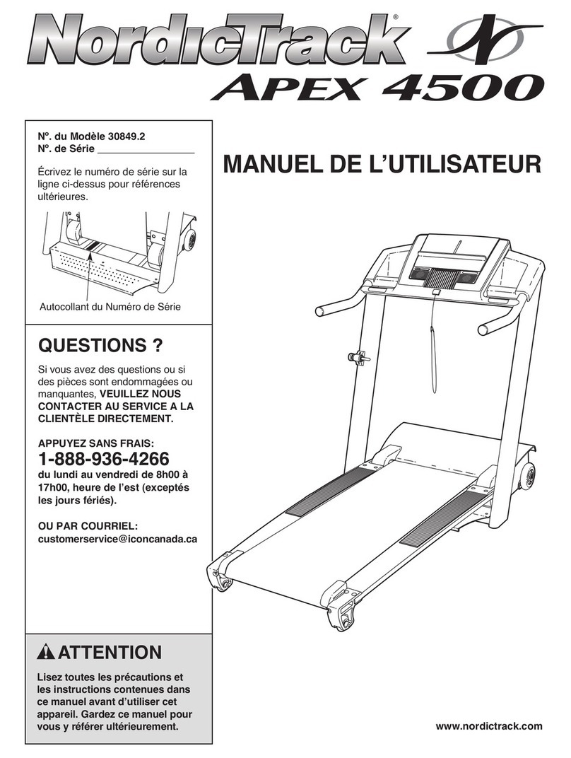 NordicTrack Apex 4500 Treadmill User manual