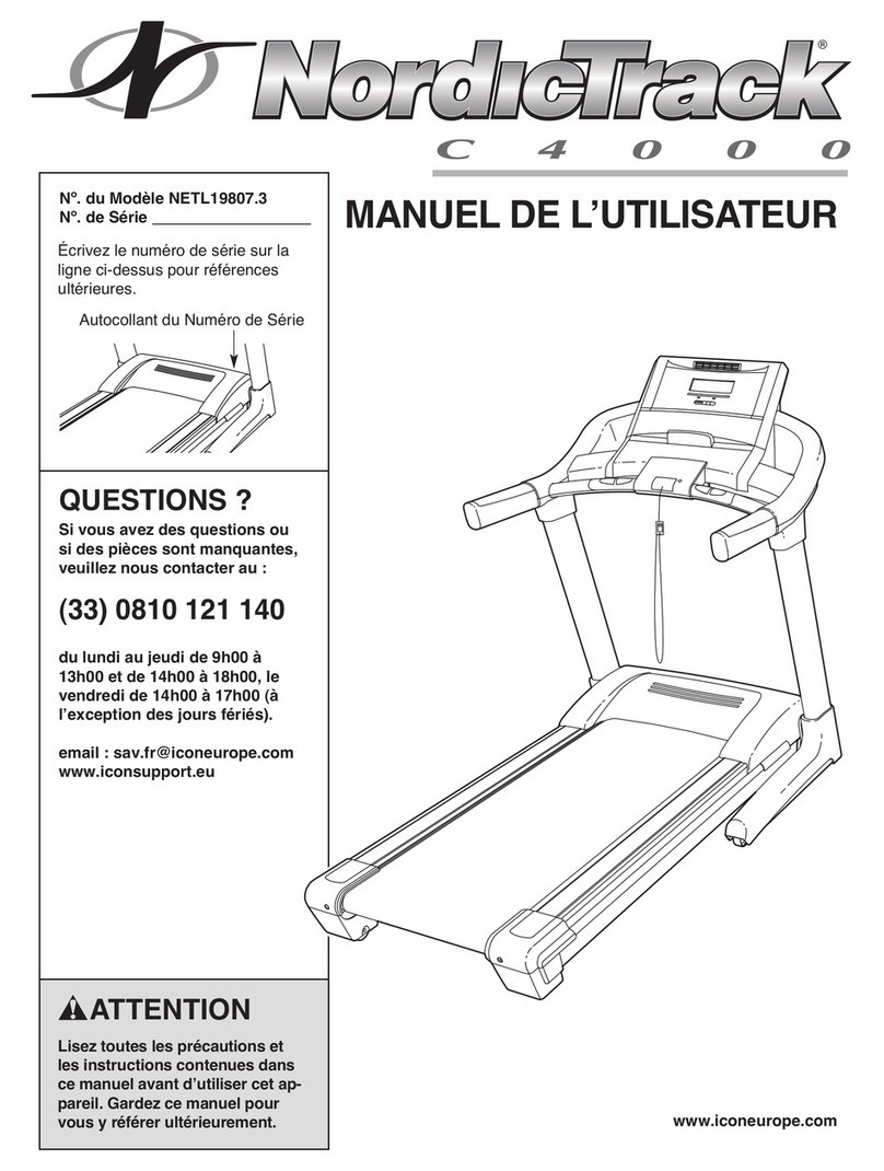 NordicTrack C4000 Treadmill User manual