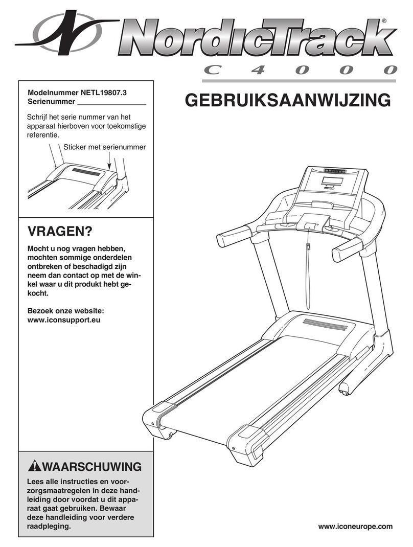 NordicTrack C4000 Treadmill System manual