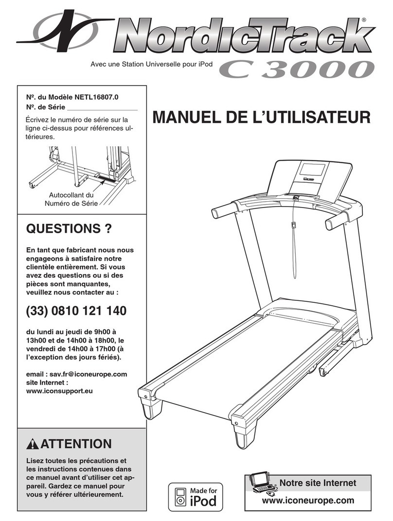 NordicTrack C3000 Treadmill Manuel de l'utilisateur