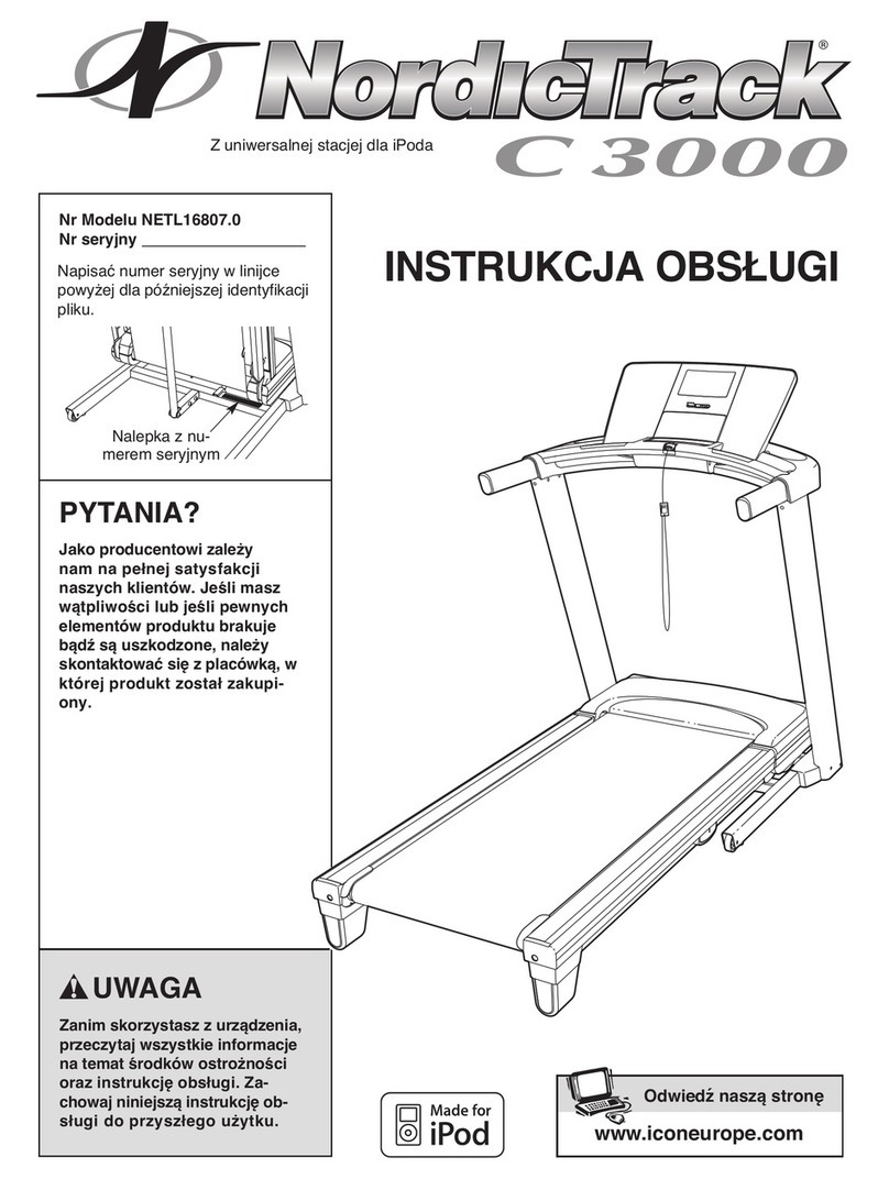 NordicTrack C3000 Treadmill Instrukcja obsŁugi