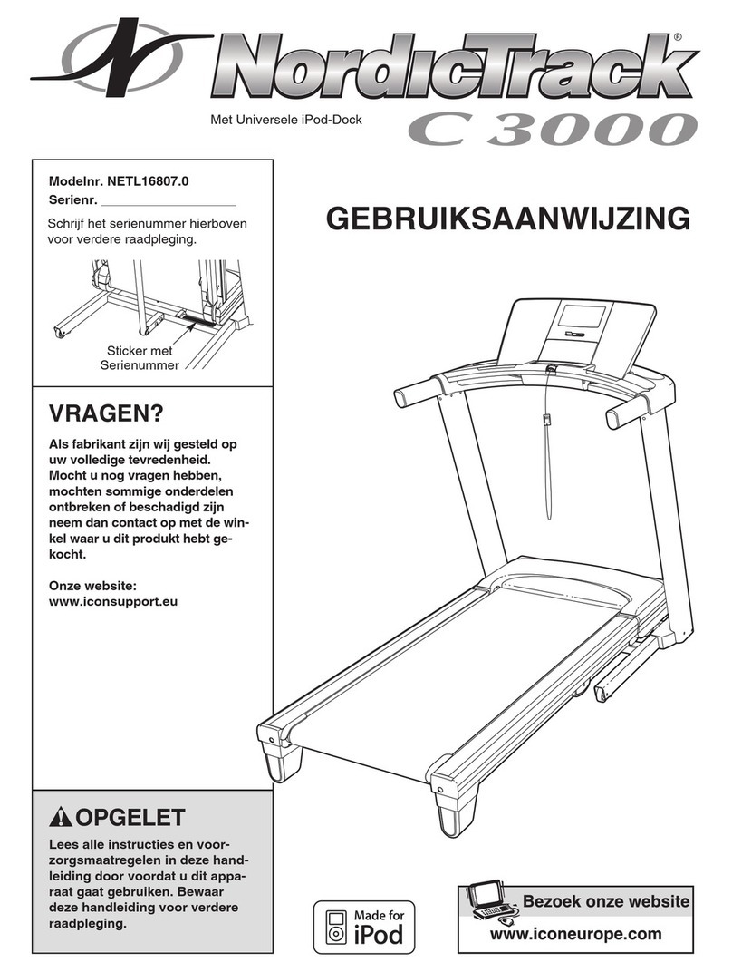 NordicTrack C3000 Treadmill System manual