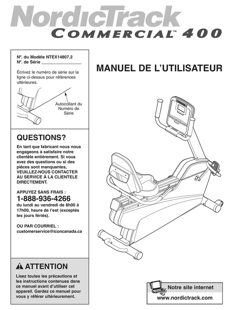 NordicTrack 400 Bike Manuel de l'utilisateur