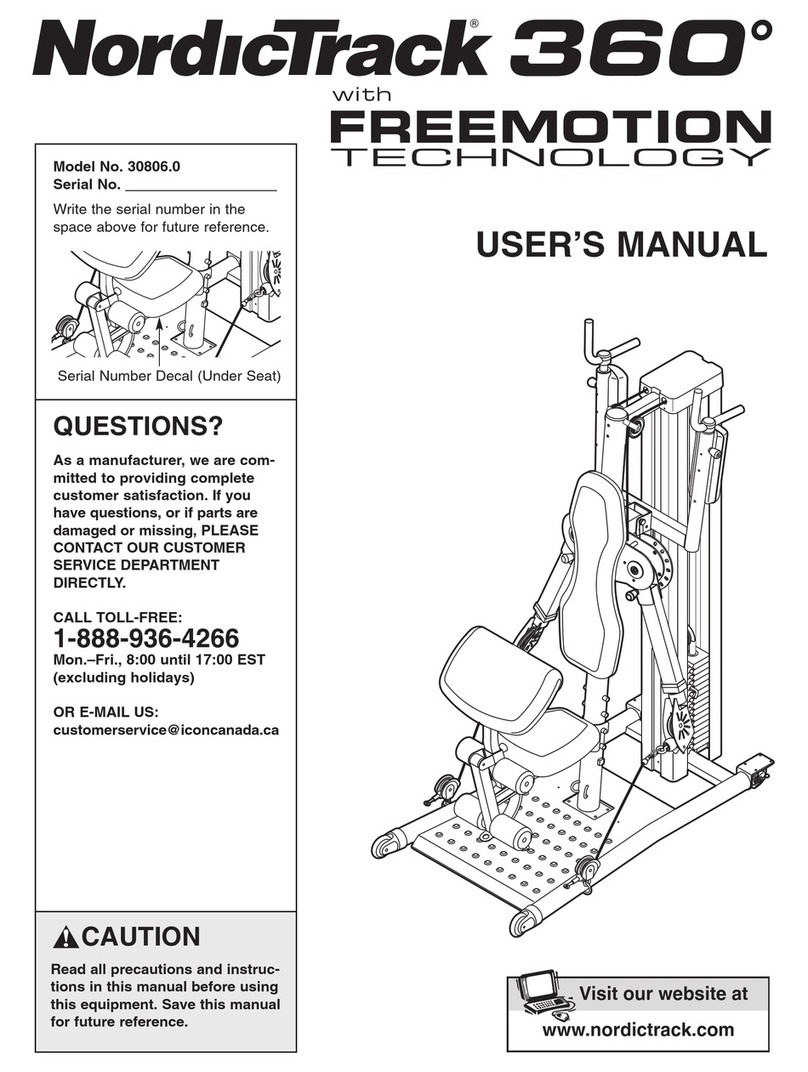 NordicTrack 360 W/freemotion User manual