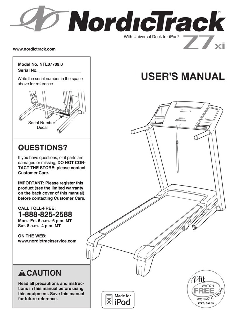 NordicTrack 27 Xi Treadmill manual
