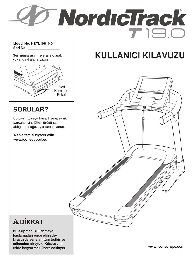 NordicTrack 19.0 Treadmill User manual