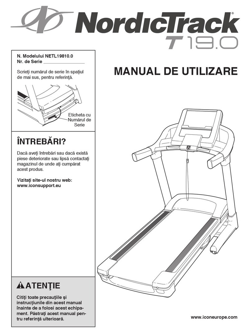 NordicTrack 19.0 Treadmill Instruction Manual